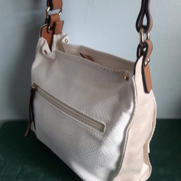 Sondra Roberts Squared Shoulder Bag White Black Multi-color Block Purse Handbag - Picture 12 of 14